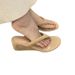 Petite Wedge Toe Clip-On Flip-Flops Women, Summer Outdoor Wear, Height Increasing, Slimming, Yellow, Stunning Beach_vogvips.com