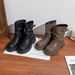 New Autumn And Winter Outerwear Vintage Belt Buckle Martin Boots, British Style Pleated Height-increasing Short Boots_vogvips.com