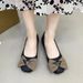 2025 Spring/Summer New Low-Heel European And American Style Shallow Fairy-Like Mom Shoes With Bowknot, Korean Version_vogvips.com