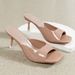 European And American Style Square-toed Stiletto Fashion For Women, 2024 New Model, Open-toe, Large Size, Sexy Slip-on_vogvips.com