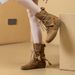 Women Boxing Boots Canvas Martin For Women, Summer New Outdoor Hiking Shoes, Height-Increasing Short Boots, Wasteland Style, Spring And_vogvips.com
