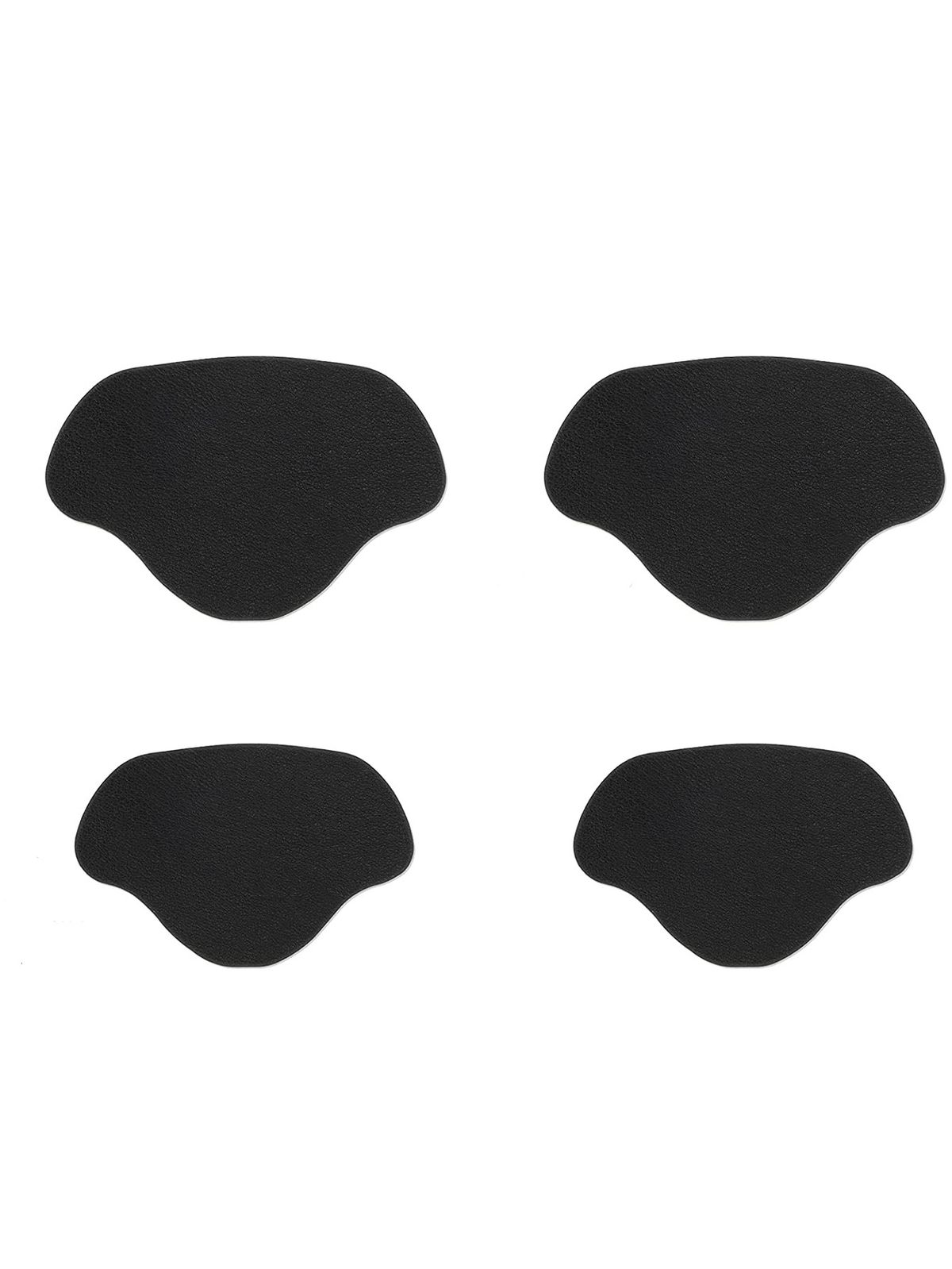 Self-Adhesive Shoe Repair Patches – Heart-Shaped Anti-Slip Insoles For Sneakers & Boots (4-Piece Set, White/Black, Ultra-Fiber Fabric)_vogvips.com