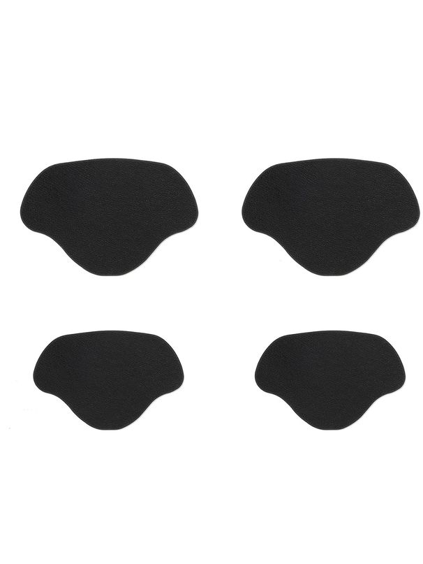 Self-Adhesive Shoe Repair Patches – Heart-Shaped Anti-Slip Insoles For Sneakers & Boots (4-Piece Set, White/Black, Ultra-Fiber Fabric)_vogvips.com