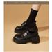 Soft Leather Thick-soled Loafers Women's Velvet Warm Cotton Shoes To Increase The Height Of Soft-soled Small Leather Shoes_vogvips.com