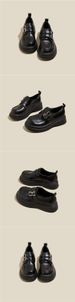 Small Leather Shoes Women's Models Fleece Platform Loafers Women's Shoes Shoes_vogvips.com