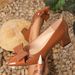 Slip-on chunky heels New comfortable pointy bow plus size women's high heels_vogvips.com