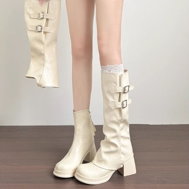 Women's Shoes Two Way Sexy High Heeled Boots, Detachable High Top Riding Boots, Slimming, Above The Knee Boots For Women._vogvips.com