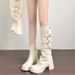 Women's Shoes Two Way Sexy High Heeled Boots, Detachable High Top Riding Boots, Slimming, Above The Knee Boots For Women._vogvips.com