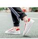 Men's Round Head Two-layer Cowhide Casual Men's Board Shoes Front Lace-up Flat Heel Board Shoes Men's Shoes Rubber Non-slip Sole_vogvips.com