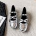 Genuine French Style Height-increasing Ballet Flats For Women, 2026 Spring New Model, Cross-strap Bow Mary Jane Leather_vogvips.com