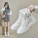 Fleece-Lined High-Top Snow Boots For Women 2025 Winter New Style Student Ins Korean Version Warm Casual Cotton Shoes_vogvips.com