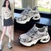 2025 Spring/Summer New Versatile Petite Super Popular Red Dad Shoes Women's Height Increasing Thick Sole Breathable_vogvips.com