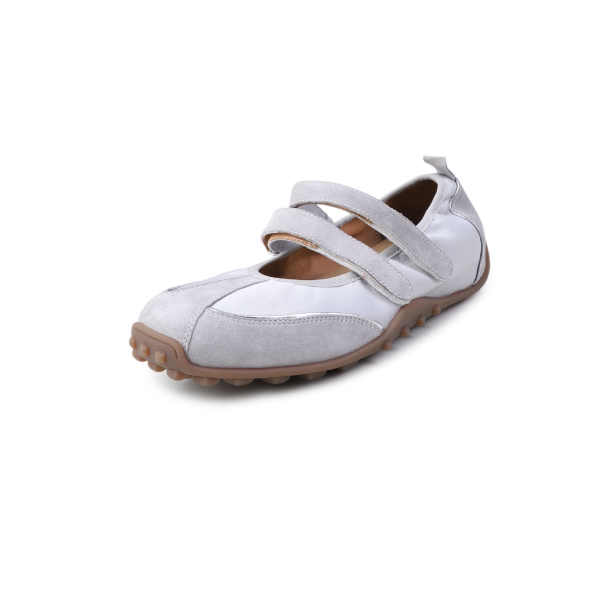 Extremely Comfortable Sports Ballet Mary Jane 2026, Height-increasing Mid-heel, Suede With Velcro, Genuine Leather_vogvips.com