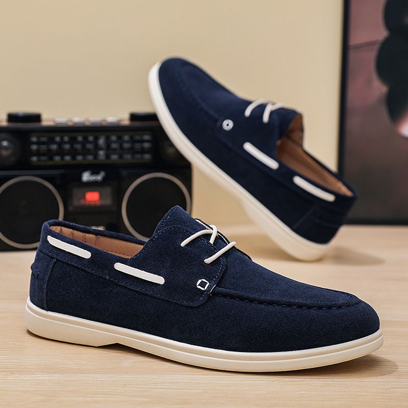 SHLIANG Men's Loafers Retro British Style Slip-On Casual Shoes Soft Bottom Lazy Man's Shoes Breathable Round Toe Non-Leather Plus Size Y0669_vogvips.com