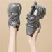silver Dad Shoes Are Comfortable, Casual, Versatile, And Popular Sports Shoes For Women, Designed To Increase Height With Thick Soles For Petite Women_vogvips.com