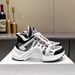 New Style Women's Dad Sneakers New Versatile Celebrity Style Bow Thick Sole Ins Trend Lace-up Height Increasing Casual Sports_vogvips.com