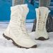 Cotton Shoes, Women's Thick Long Hair And Plush Warm Snow Boots, High Top_vogvips.com