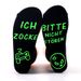 All-cotton mid-tube casual sports socks Creative letter non-slip adhesive floor socks sole_vogvips.com