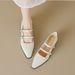 French Pointed Single Shoes Women's Flat Bottom With Mary Jane Shoes Shallow Mouth Korean Version Women's Shoes_vogvips.com