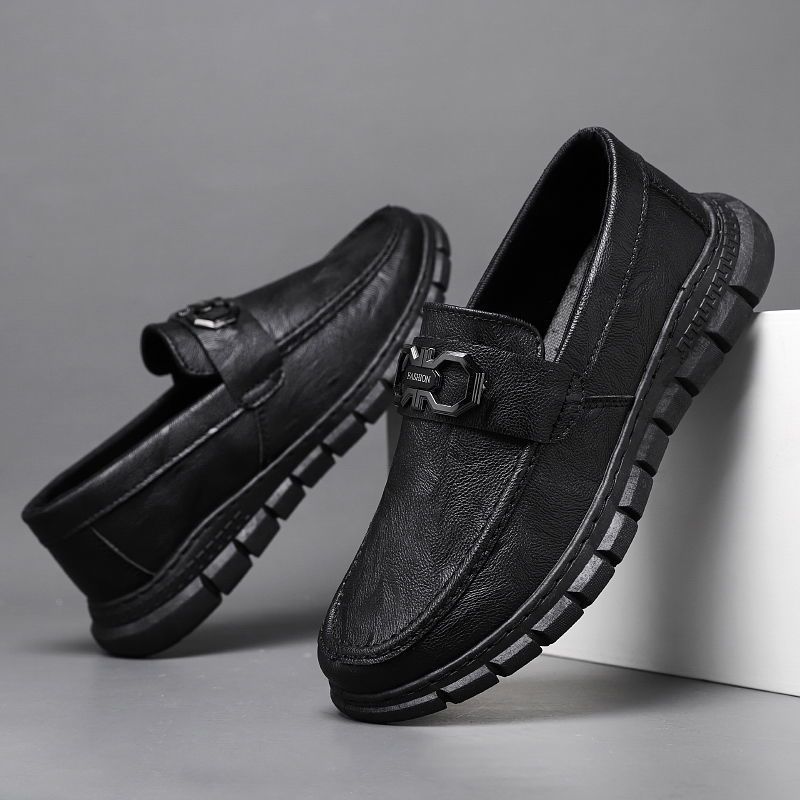 Autumn New Casual Leather For Men's Korean Edition Versatile Trendy Low Top Board Breathable British Style Business Work_vogvips.com