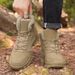 Winter Snow Boots Men Lace-up Anti-slip Warm Comfortable Plush Ankle Boots Men Casual Soft Breathable Outdoor High-top Boots Men_vogvips.com