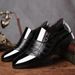 Dress leather shoes men's feet lazy shoes patent leather shine professional work shoes leather shoes men's shoes_vogvips.com