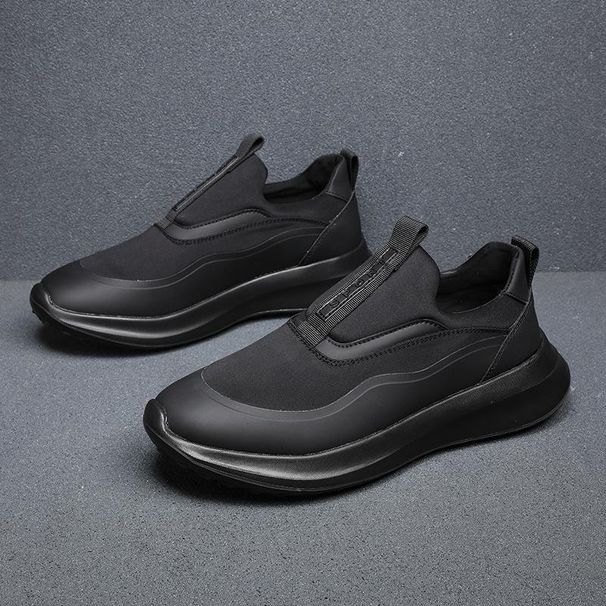 Big Size Men's Sneakers - Lightweight & Breathable Slip-On (Casual Shoes Soft Cushion Sole Platform Design For Outdoor Running & Daily Wear)_vogvips.com