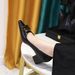 1235-K56 Style Professional OL Women's Shallow Mouth Small Square Head Metal Buckle Thick Middle Heel Commuter Single_vogvips.com