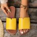 Flat Casual Slippers Women's New Solid Color Simple Fish Mouth Slippers_vogvips.com