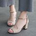 Large Size 2025 Summer New Women's One Button Velvet Urban Girl High Heel Sandals_vogvips.com