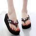 Women's Summer Fashion Outdoor Wear Platform Thick Sole Wedge Non-Slip Beach Sandals Flip-Flops For Short People Height_vogvips.com
