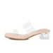 MTX Sheepskin Version ~ Ultra Soft Crystal Heel Sandals 2025 Summer New Transparent Strap Square Toe High Heels_vogvips.com