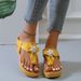 Women's Shoes 2025 Summer New Beach Clip Herringbone Toe Flower Thick Sole Slope Heel Plus Size Sandals_vogvips.com