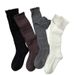 Voyage Boots Fashion Cotton Socks For Women, Knitted Retro Gray Slouchy Heavy-duty Long Tube Autumn Winter Embossed Hollow Warm_vogvips.com