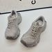 Chunky Sneakers With Rhinestones - Light Luxury Platform Shoes For Women, Breathable Mesh Lining, Round Toe, Casual Slip-On Shoes For All Seasons_vogvips.com