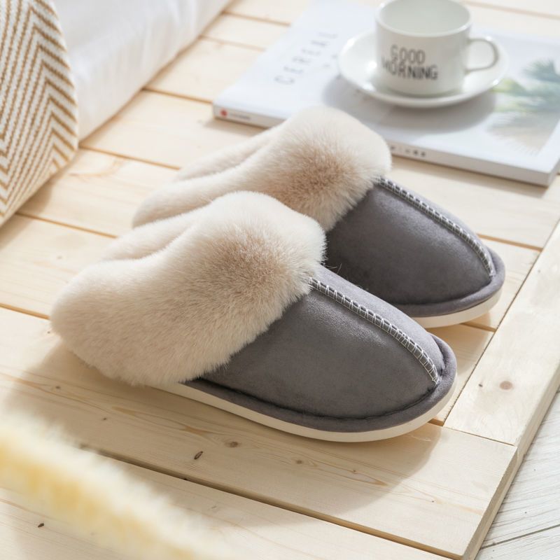 Women's Shoes New Cotton Slippers For Women Autumn And Winter Home Couple Warm Home Home Plush Women's Confinement Cotton Shoes_vogvips.com