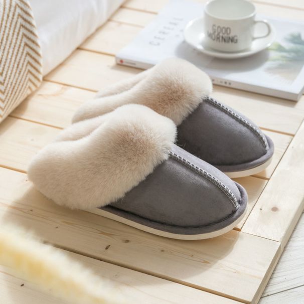 Women's Shoes New Cotton Slippers For Women Autumn And Winter Home Couple Warm Home Home Plush Women's Confinement Cotton Shoes_vogvips.com