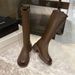 Brown Petite Women, Autumn Women's Thick-Soled Slim Over-the-Knee High Boots, Long Boots For Women_vogvips.com