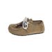 plus Size Comfortable Beaded Loafers Women's Spring Platform Lace-Up Retro Birkenstock Shoes_vogvips.com