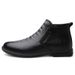 Men's Shoes Casual Leather Shoes Men's Soft-soled Lazy Shoes Warm Fleece Short Boots Medium Help Tooling Shoes Martin Boots_vogvips.com