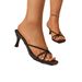 Highly Recommended! Super Gentle! Women's High-heeled Sandals With Square Cross Straps, Open Toe, And Thin Heels,_vogvips.com
