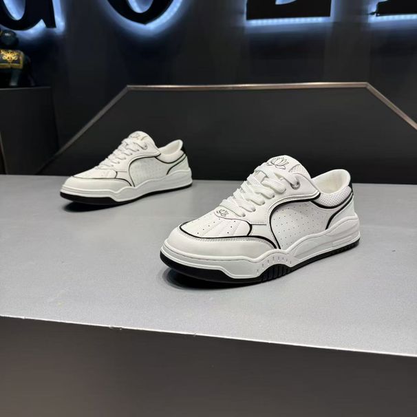 Men's White 2026 Spring New Fashion Versatile Casual Shoes Low-Top Sneakers_vogvips.com
