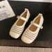 French Fishing Net Woven Shallow Mouth Single Shoes Women's Summer Beach Mary Jane Shoes Hollow Beanie Shoes Sandals_vogvips.com