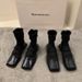 French Style Square Toe Slim Women's 2025 New Autumn Winter Shoes Loafers Short Knitted Elastic Sock Boots_vogvips.com