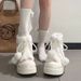 Original Cute Lolita Snow For Women 2025 New Winter Fleece Lined Thickened Warm Short Boots Thick Sole Cotton Shoes_vogvips.com