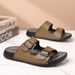 Summer Breathable Genuine Leather Men's Sandals 2025 Top Layer Cowhide Soft Sole Casual Beach Shoes Anti-Slip_vogvips.com