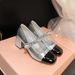 Spring Thick Heel Mary Jane Temperament Versatile Colorblock High Heel Single Shoes For Women_vogvips.com