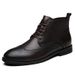 European Warm Series Men's Genuine Leather High-Top Martin Casual Breathable Short British Style Brogue Boots_vogvips.com