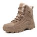 Mid Top Men's And Women's Hiking Shoes With Plush Warm Combat Boots_vogvips.com