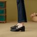 Soft Model~Soft Leather Vintage Mary Jane Women's With A Buckle Strap, Loafers, Mid-heel Soft-soled French-style Single_vogvips.com